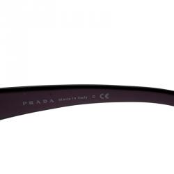 Prada Black/Purple SPR20L Oversized Round Sunglasses