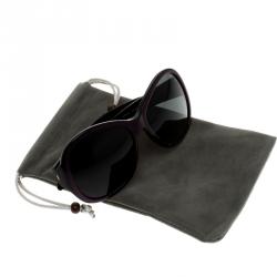 Prada Black/Purple SPR20L Oversized Round Sunglasses
