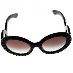 Prada Black SPR31P Studded Oversized Baroque Sunglasses