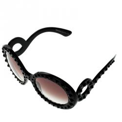 Prada Black SPR31P Studded Oversized Baroque Sunglasses