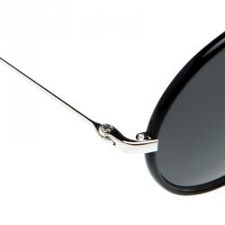 Prada Black SPR 53P Round Aviator Sunglasses