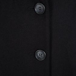 Prada Black Wool Overcoat L