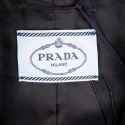 Prada Black Wool Overcoat L