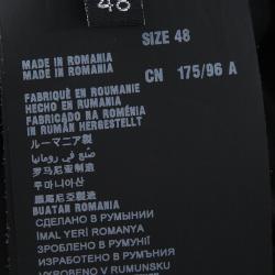 Prada Black Wool Overcoat L