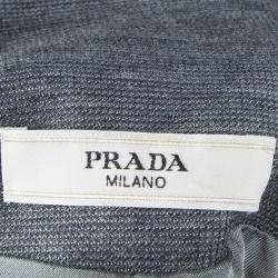Pre Owned Prada Grey Wool Button Front Jacket S