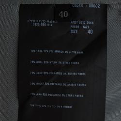 Pre Owned Prada Grey Wool Button Front Jacket S