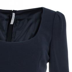 Prada Long Sleeve Drape Front Dress M