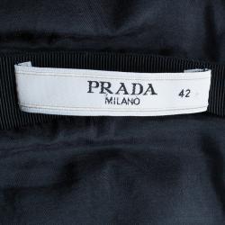 Prada Long Sleeve Drape Front Dress M