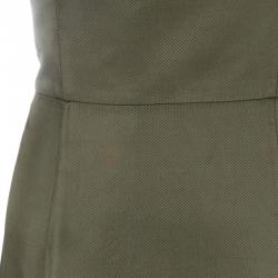 Pre Owned Prada Olive Green Sleeveless Dress M