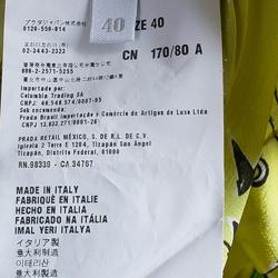 Prada Yellow Multicolor Print Collar Top S