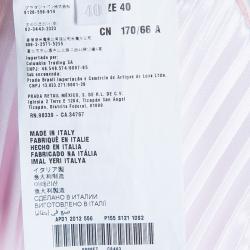 Pre Owned Prada Pink Print Pleat Skirt S