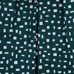 Prada Green Printed Silk Dirndl Skirt S