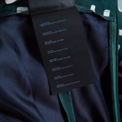 Prada Green Printed Silk Dirndl Skirt S