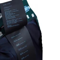Prada Green Printed Silk Dirndl Skirt S