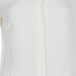 Prada White Silk Button Down Blouse S