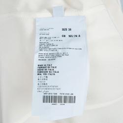 Prada White Silk Button Down Blouse S