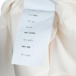 Prada White Silk Button Down Blouse S