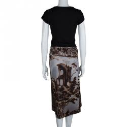 Prada Multicolor Digital Landscape Print Skirt S