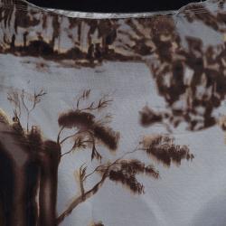 Prada Multicolor Digital Landscape Print Skirt S