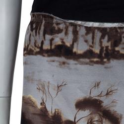 Prada Multicolor Digital Landscape Print Skirt S