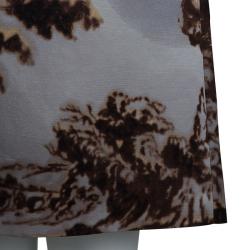 Prada Multicolor Digital Landscape Print Skirt S