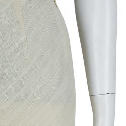 Prada Cream Textured A-Line Skirt S