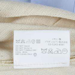 Prada Cream Textured A-Line Skirt S
