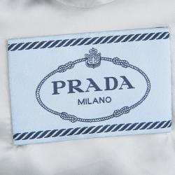 مملوكة مسبقًا معطف برادا نايلون أسود مبطن بحزام S