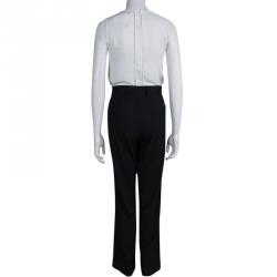 Pre Owned Prada Black High Waist Straight Fit Trousers L