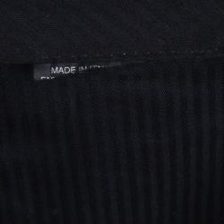 Pre Owned Prada Black High Waist Straight Fit Trousers L