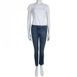 Prada Indigo Washed Denim Skinny Jeans M