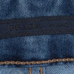 Prada Indigo Washed Denim Skinny Jeans M