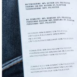 Prada Indigo Washed Denim Skinny Jeans M