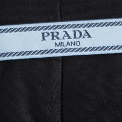 Prada Monochrome Diamond Printed Tailored Trousers S