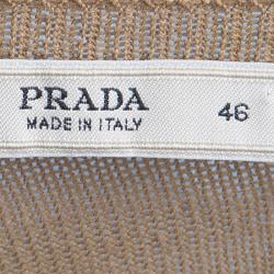 Prada Brown Button Front Cardigan L