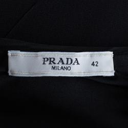 Pre Owned Prada Black Shift Dress M