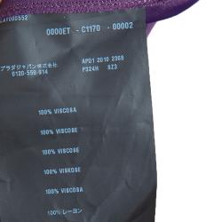 Pre Owned Prada Purple Ruffle Tie Detail Sleeveless Dress L