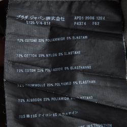 Pre Owned Prada Dark Grey Cap Sleeve Button Front Shirt M