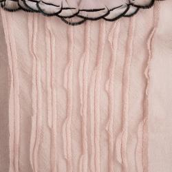 Prada Pink Crinkled Silk Feather Embellished Sleeveless Top L