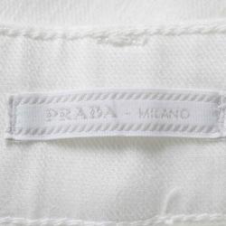 Prada White Denim Capri Pants S