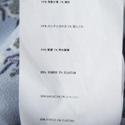 Pre Owned Prada Powder Blue Floral Printed Short Sleeve Dress L