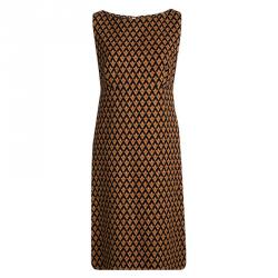 Pre Owned Prada Multicolor Diamond Print Sleeveless Dress M