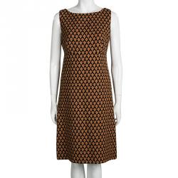 Pre Owned Prada Multicolor Diamond Print Sleeveless Dress M
