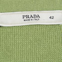 Prada Green Button Front Long Sleeve Cardigan M