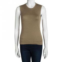Pre Owned Prada Brown Sleeveless Sweater M