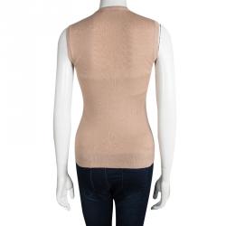Pre Owned Prada Beige Sleeveless Sweater S