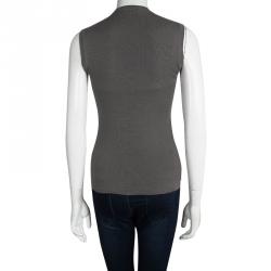Prada Grey Cashmere Sleeveless Sweater S