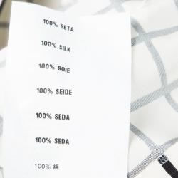 Prada Monochrome Checked Silk Belted Dress M
