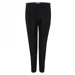 Pre Owned Prada Black High Waist Zip Detail Skinny Trousers M
