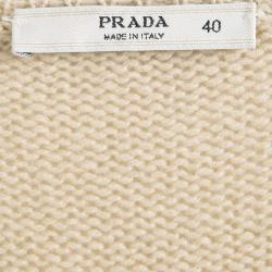 Pre Owned Prada Brown V-Neck Sweater S
